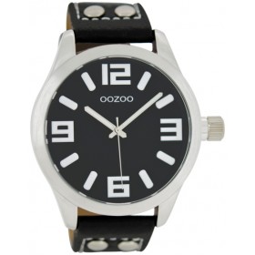 OOZOO Timepieces 45mm Black Leather Strap C1054